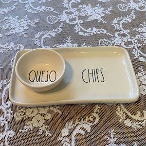 SOLD Rae Dunn Chips and Queso Tray